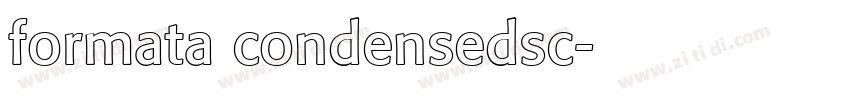 formata condensedsc字体转换